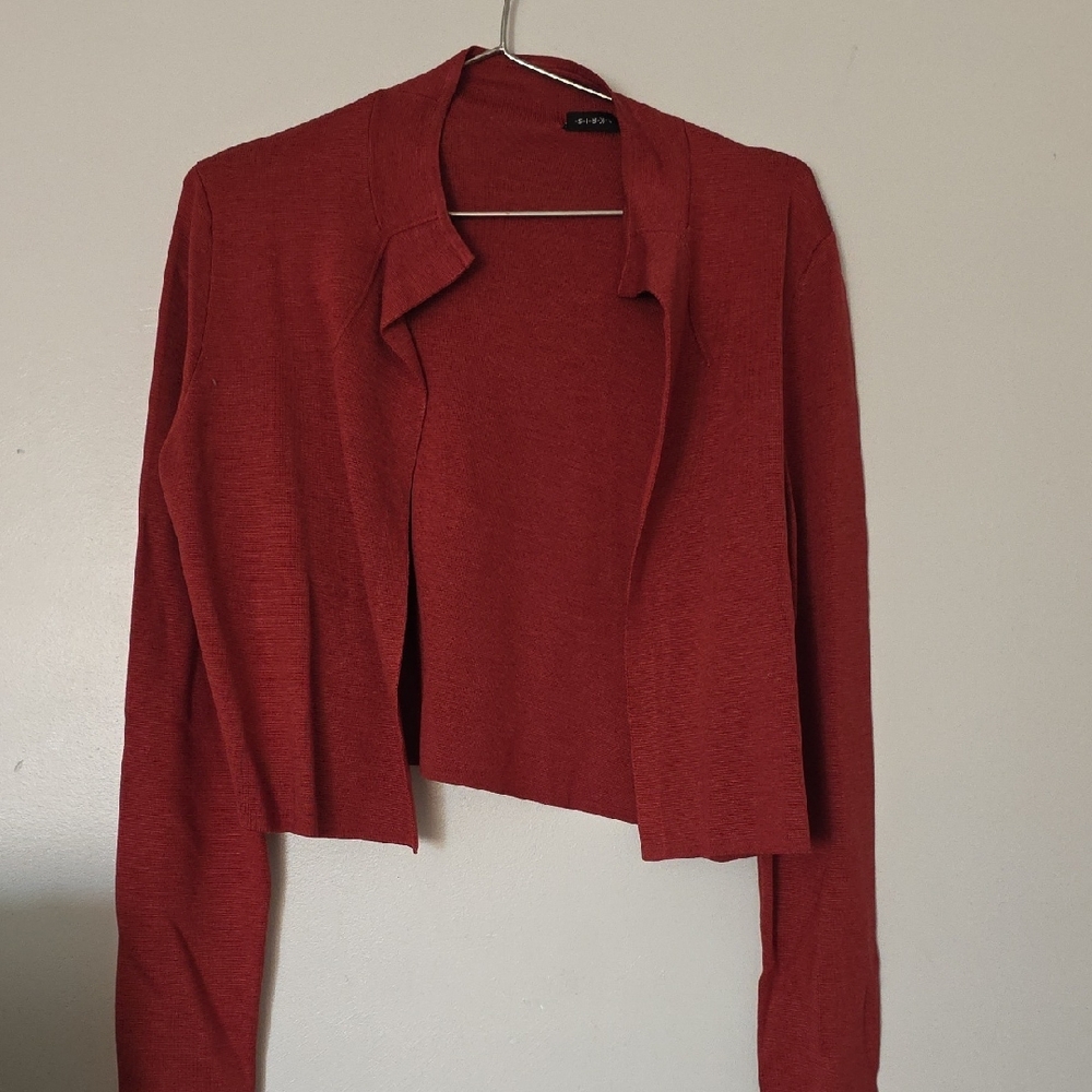 A.K.R.I.S Red Open Front Cardigan